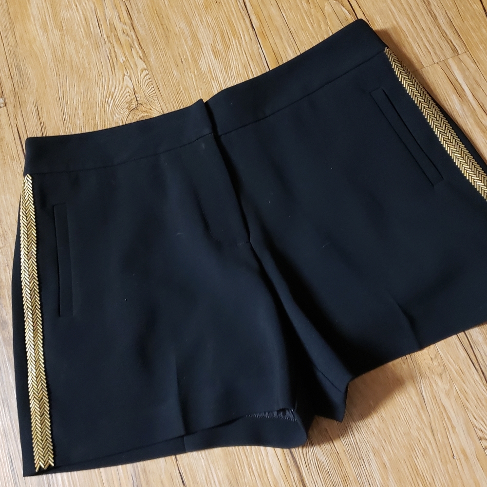 Trina Turk black and gold shorts